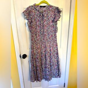 Size 16 women’s Ralph Lauren long, short sleeve flower dress. Worn maybe twice.